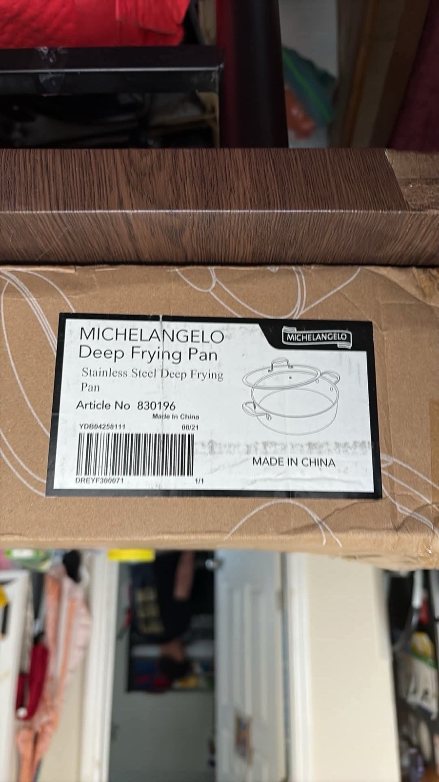 Michael Angelo Deep Frying Pan Stainless Steel with Glass Lid