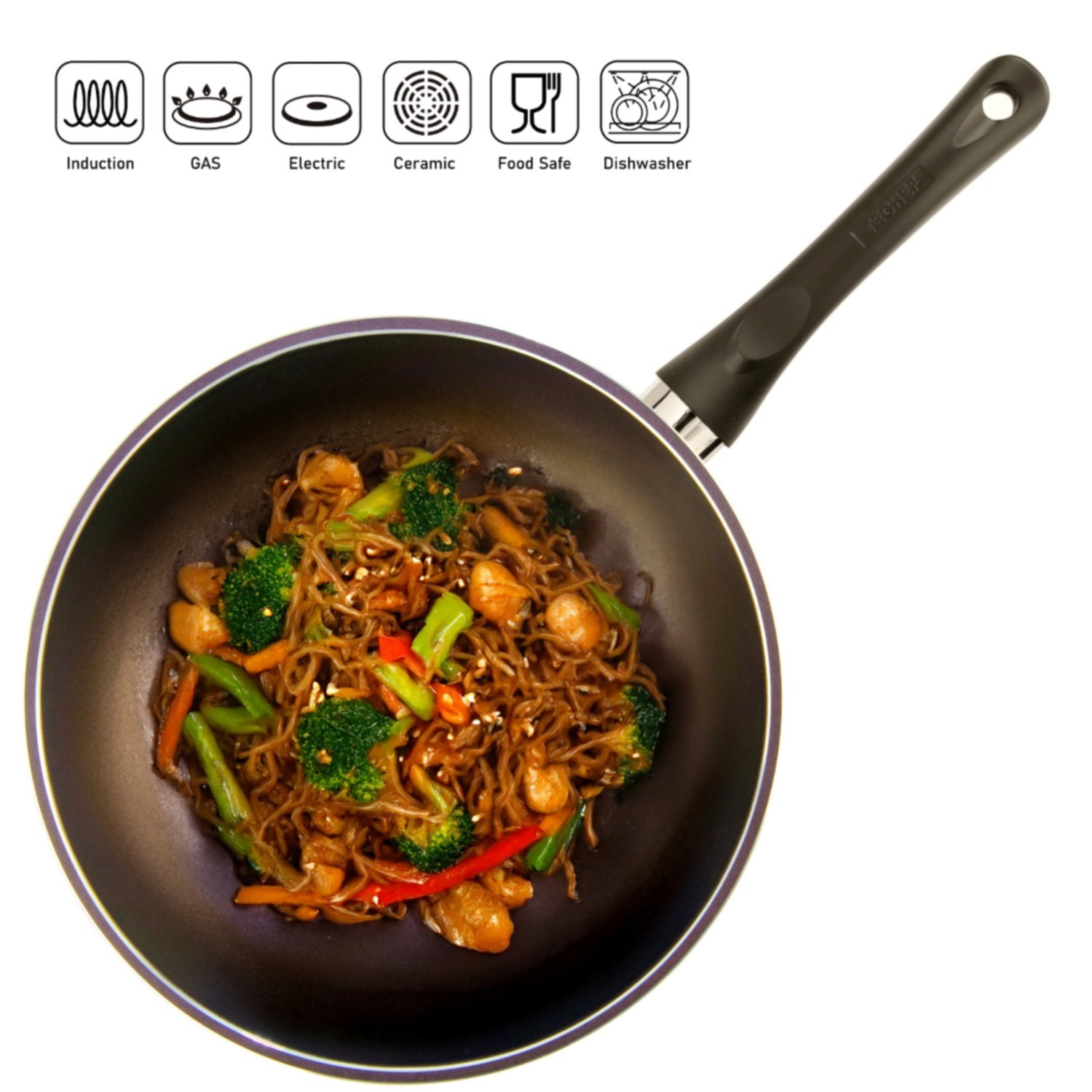TeChef – Art Pan 12″ Wok / Stir-Fry Pan, Coated 5x with Teflon Select Coating