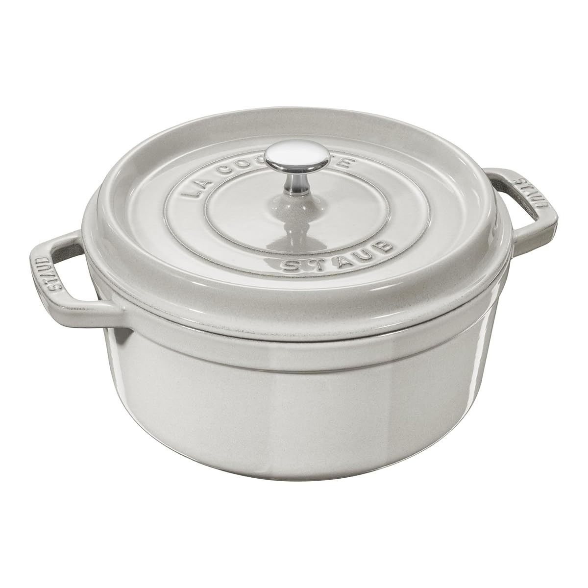 Staub La Cocotte Round 24cm 3.7L 3.9QT Cast Iron Dutch Oven 11024107 France, NEW