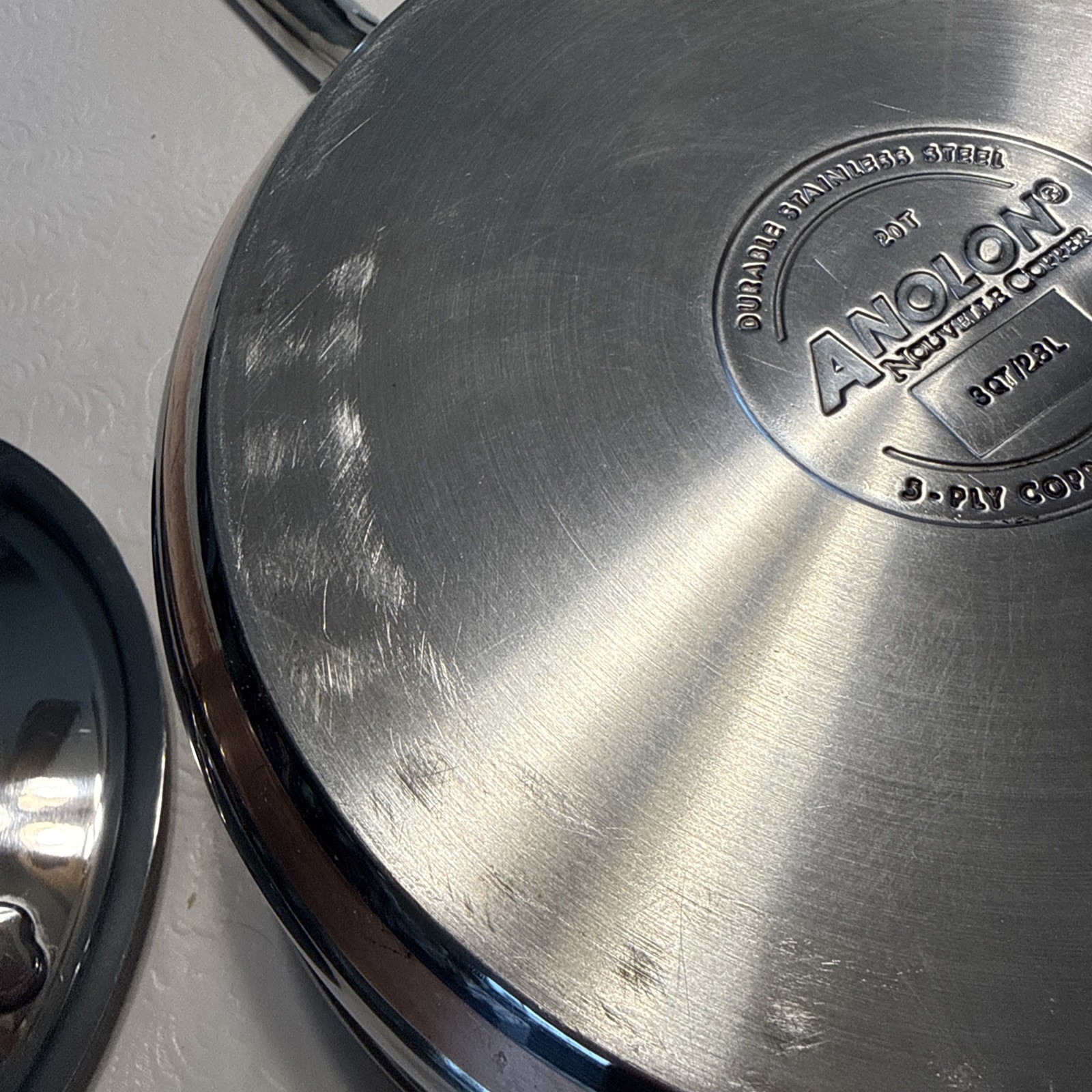 Anolon Nouvelle Copper Stainless Steel 3-Ply Copper Core Base Cookware 6 Pieces