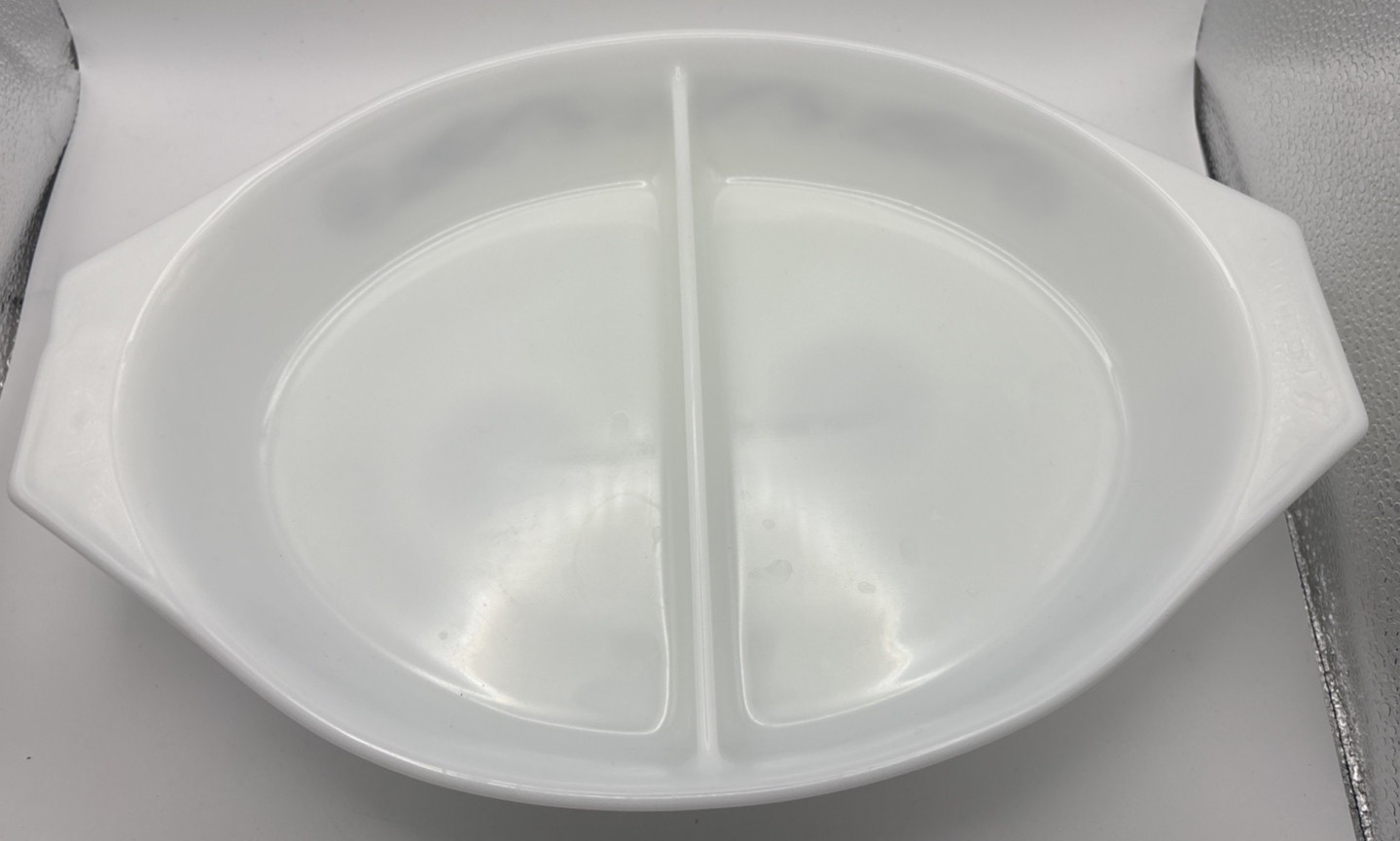 VTG Pyrex Black Scroll 1960s Promotional Pattern Divided Dish 1 1/2 QT, NO LID