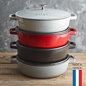 Staub Cast Iron 1-qt Oval Cocotte – Matte Black, Made in France