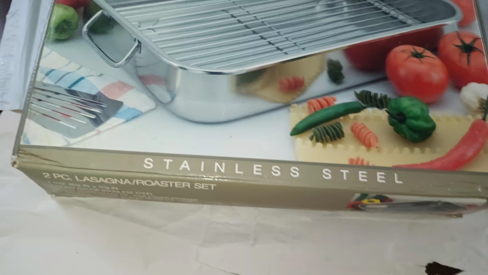 Creative Home 2 Piece Lasagna Roaster Rack Stainless Steel. NEW Opened Box