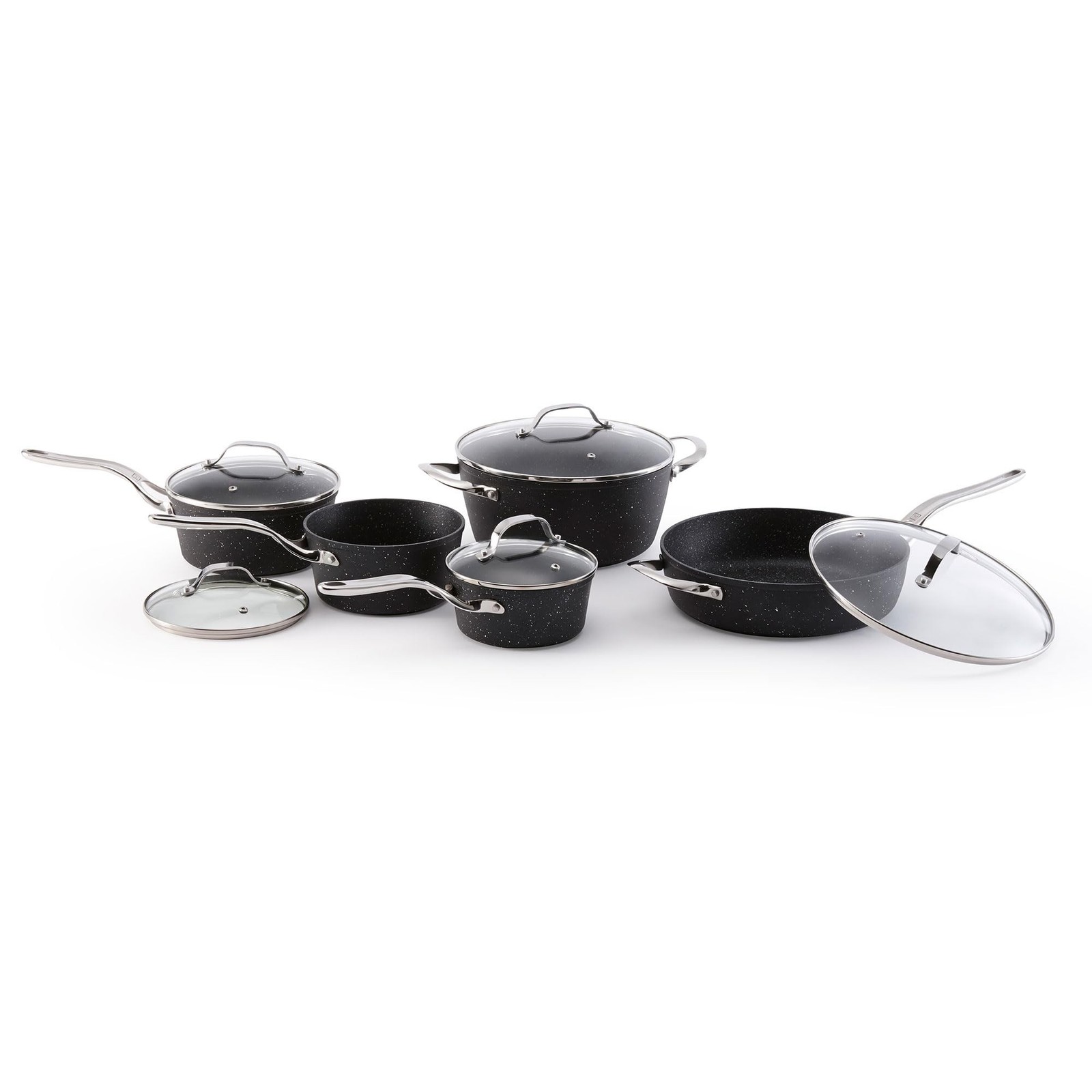 Starfrit The Rock 10PC Non-Stick Cookware Set – Durable Forged Aluminum – Ove…