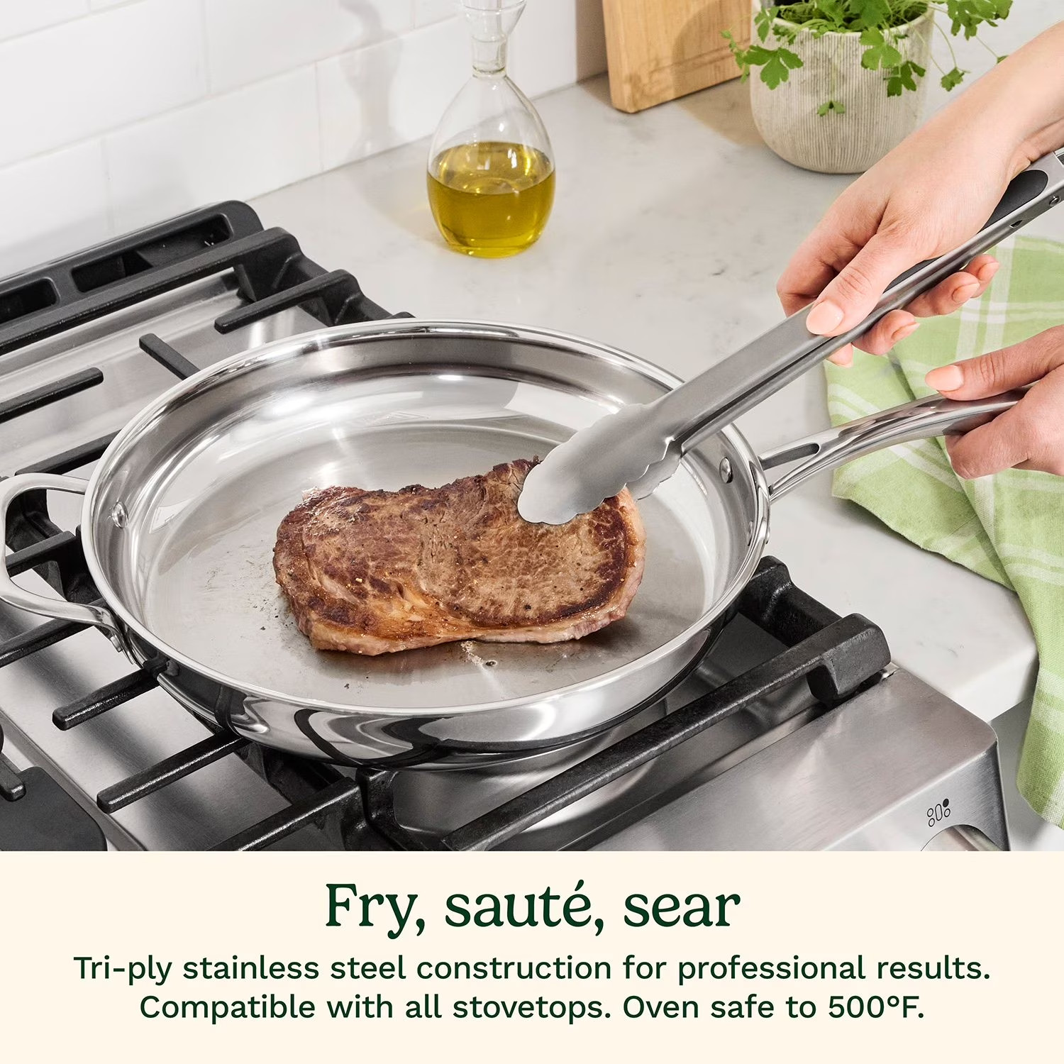 Cuisinart 2-Piece Premium Tri-Ply 10” & 12” Skillet Set