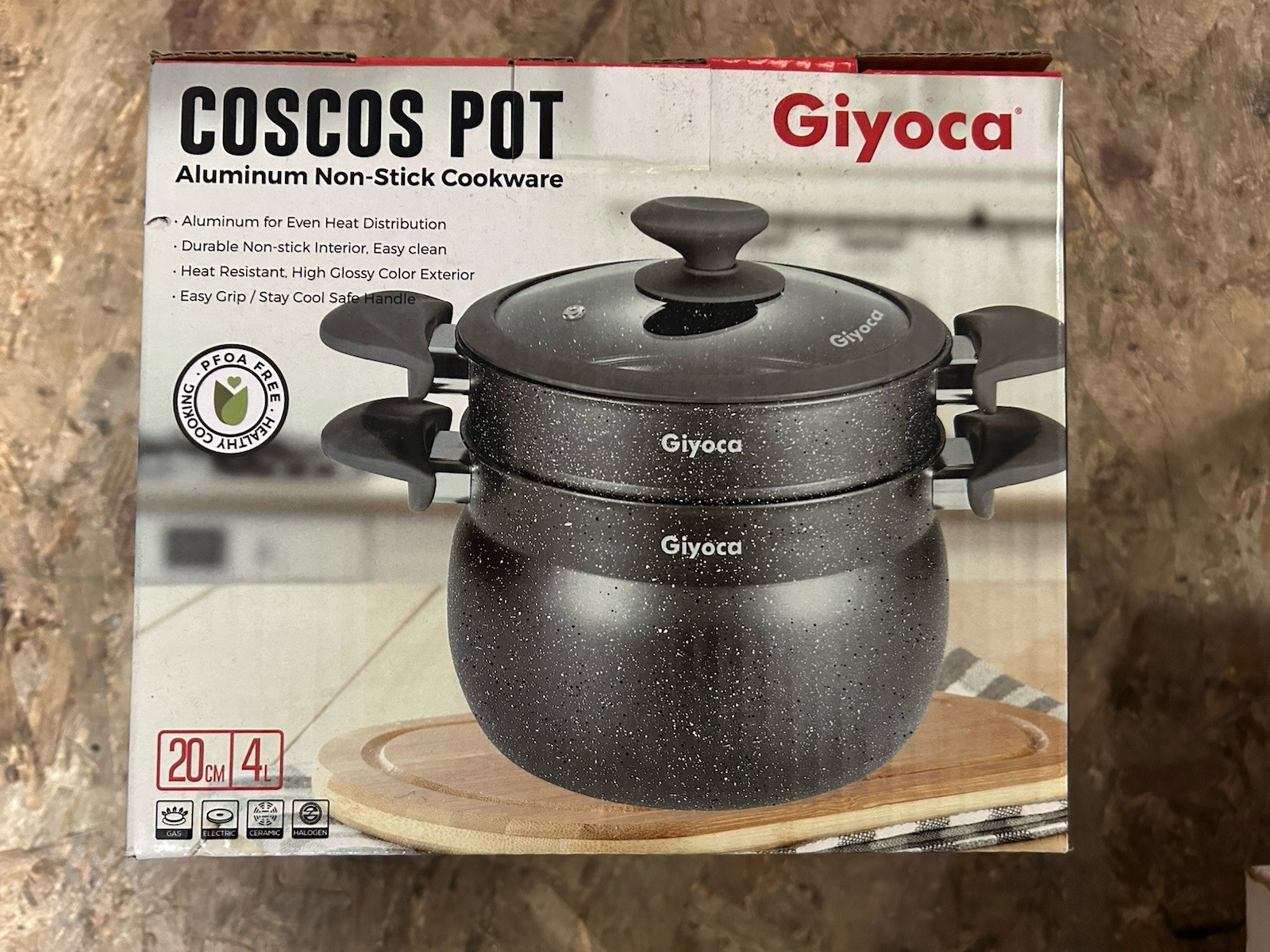 New Giyoca Coscos Healthy Aluminum Non-Stick Pot Brand New!