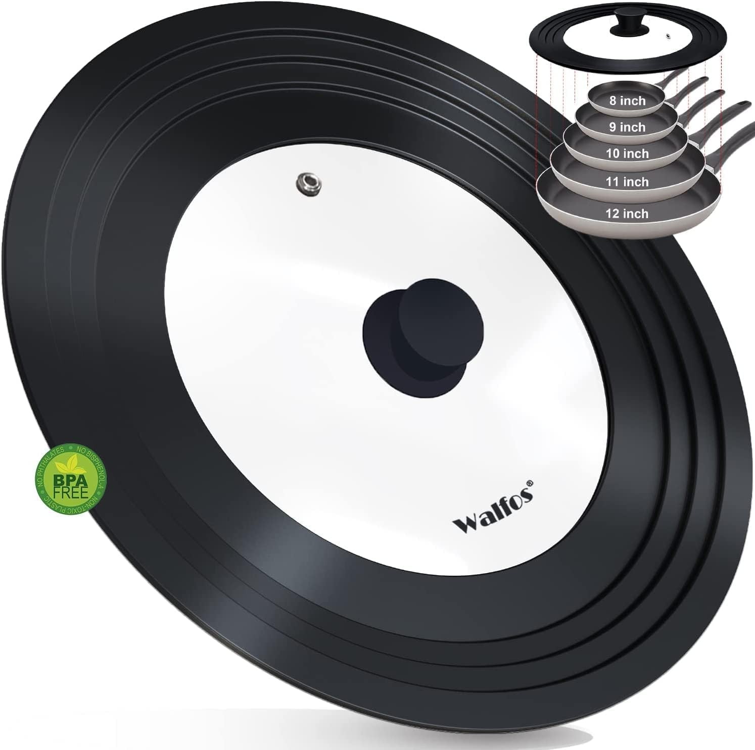 Enlarged Heat Resistant Silicone Rim and Tempered Glass,