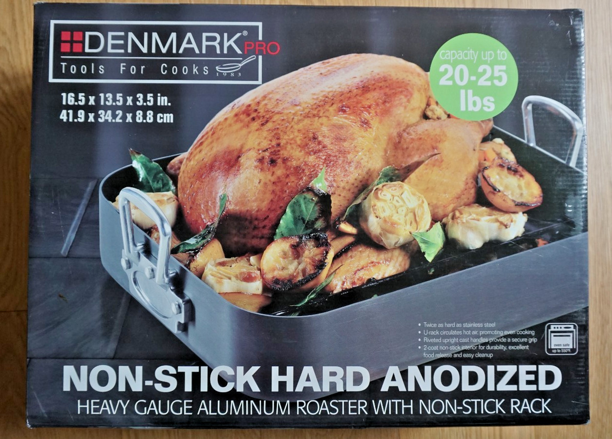 DENMARK TOOLS FOR COOKS NON-STICK HARD ANODIZED ROASTER 16.5″ NEW