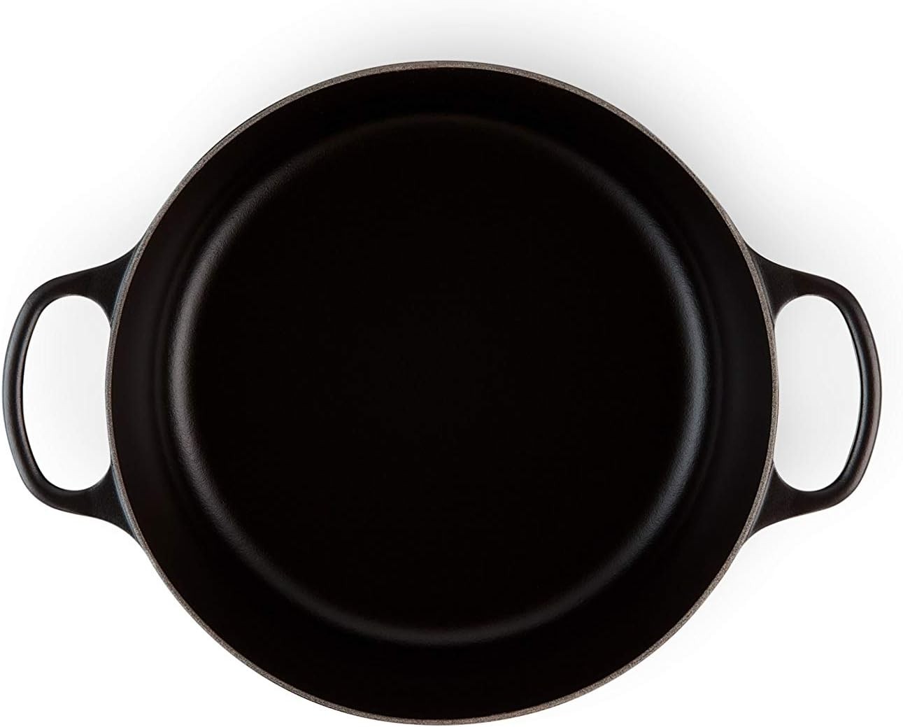 Le Creuset Cast Iron Round Casserole, 30 cm – Matte Black Licorice (New)