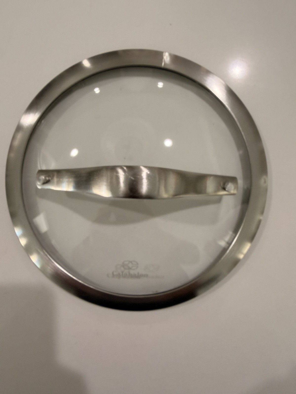 Lot of 3 Calphalon Glass Replacement Lids 12″ 10″ 8.5″ Stainless Rim & Handle