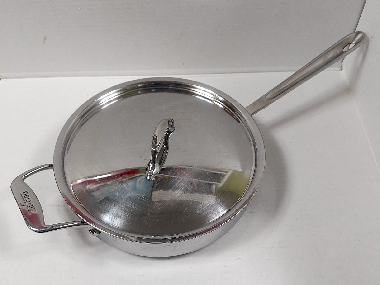 All-Clad D5® Stainless Steel Core 4 Quart Saute Pan With Lid