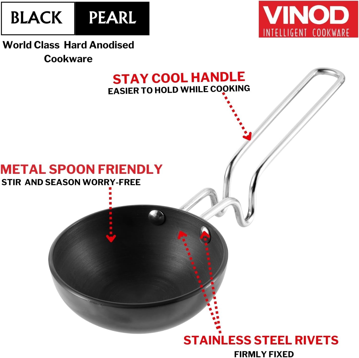 Tadka Pan – 3.25mm Thick – Hard Anodized Large