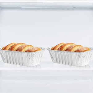 50 Pack Disposable Loaf Pans, 2Lb Foil Bread Pans for Baking, Lunch