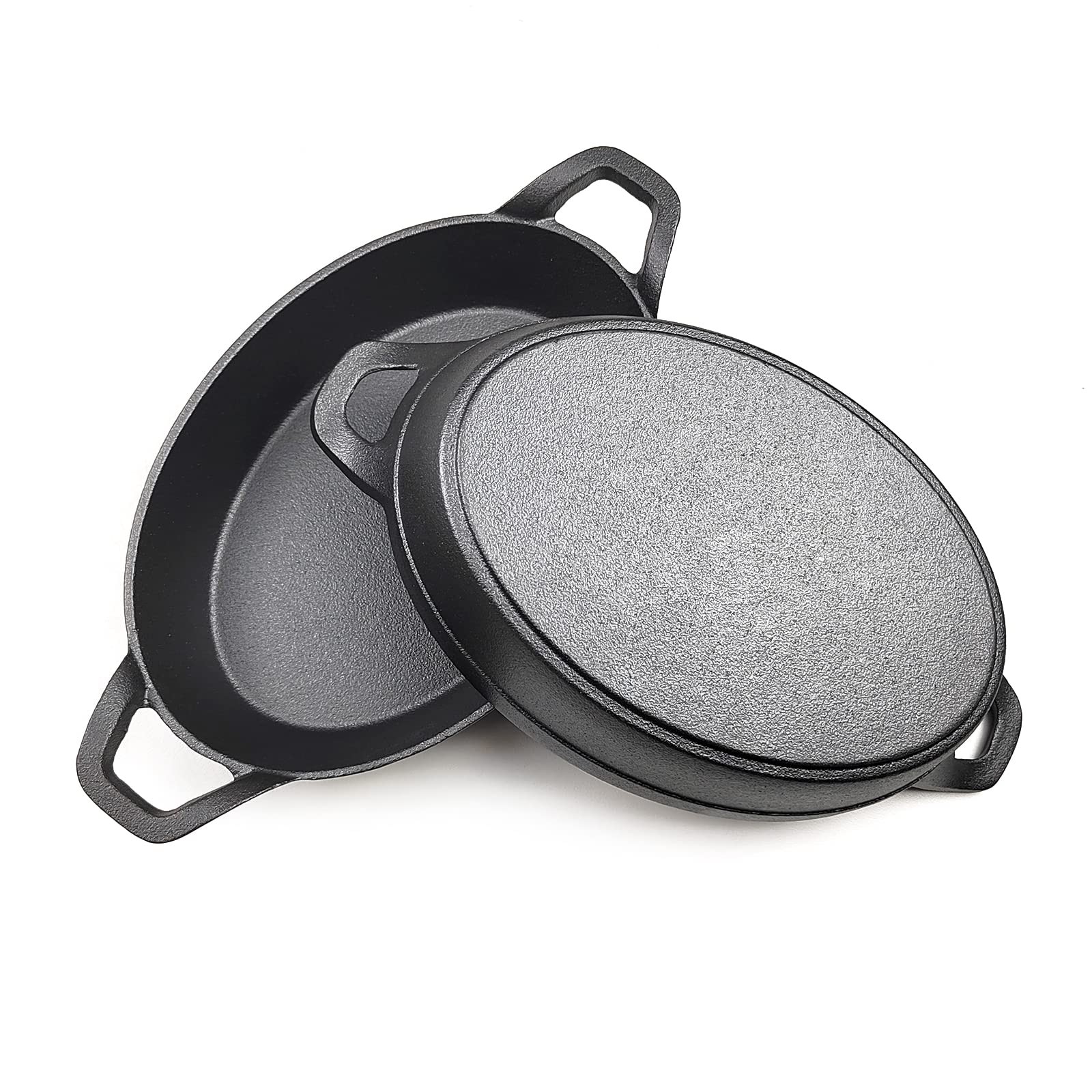 Hawok Cast Iron Oval Casserole Dish Au Gratin Cookware 4 Pcs