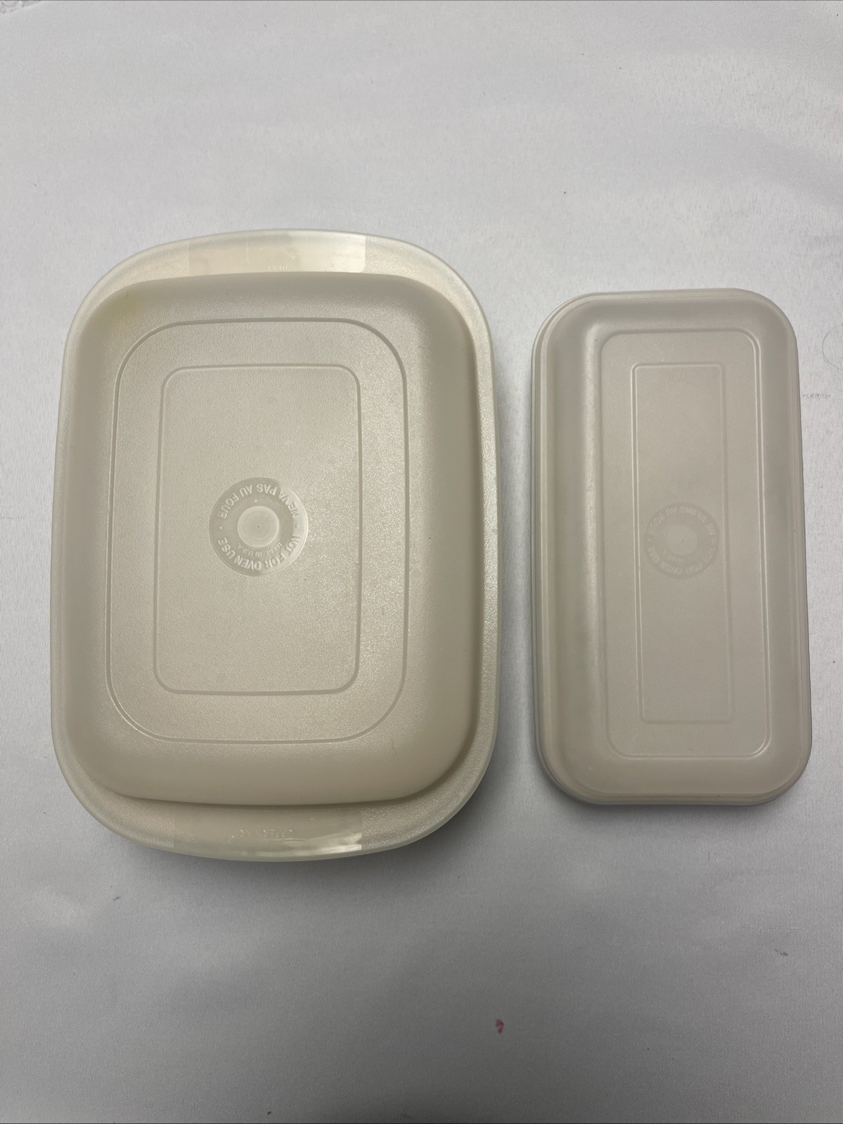 Tupperware Ultra 21 Roaster 1761 w/1783 Lid Almond & Individual 1768 w/1769 Lid