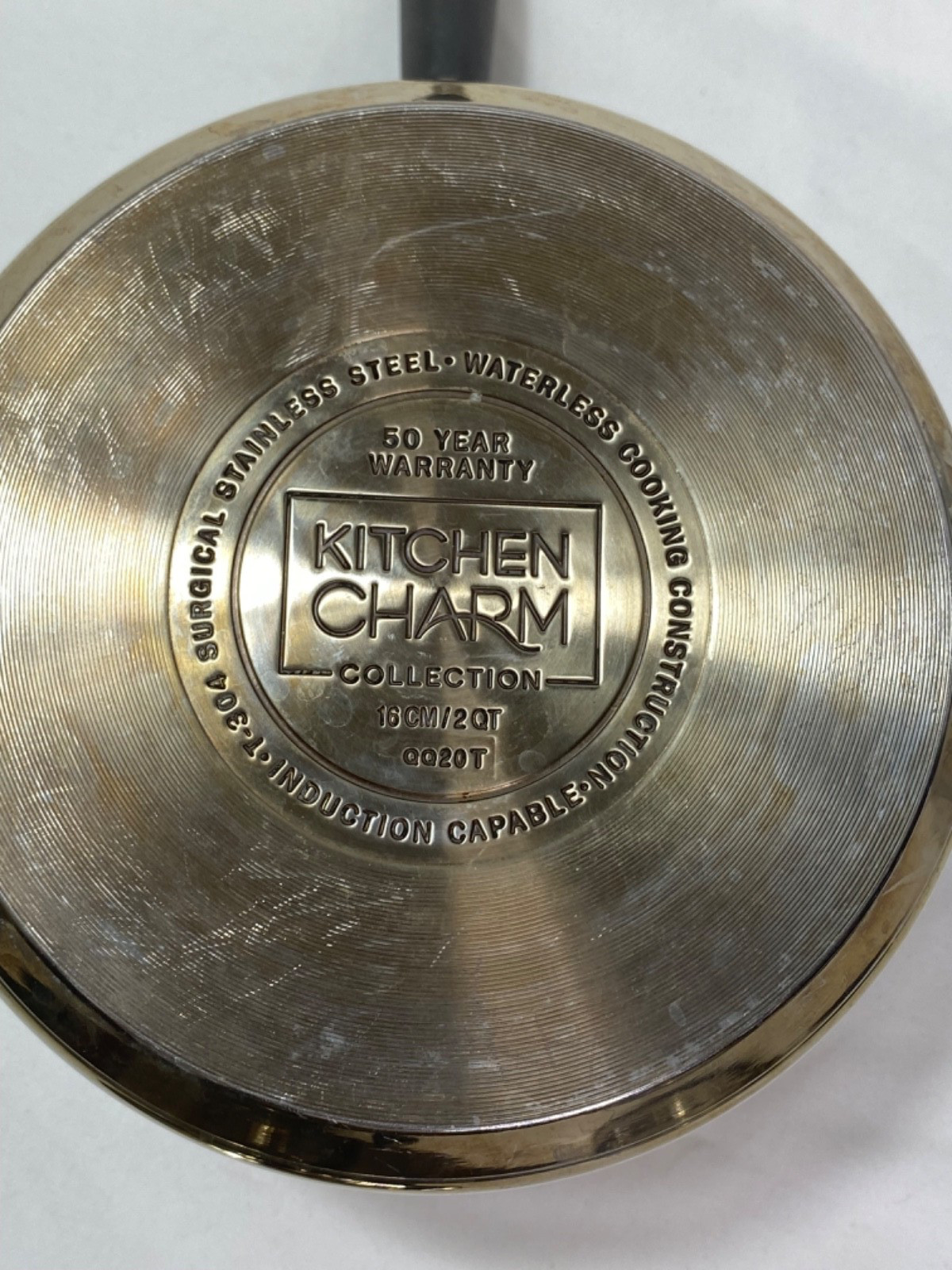 Kitchen Charm T304 Surgical Stainless 6 Piece Set-4 qt Dutch Oven /8″ Pan/2 QT.