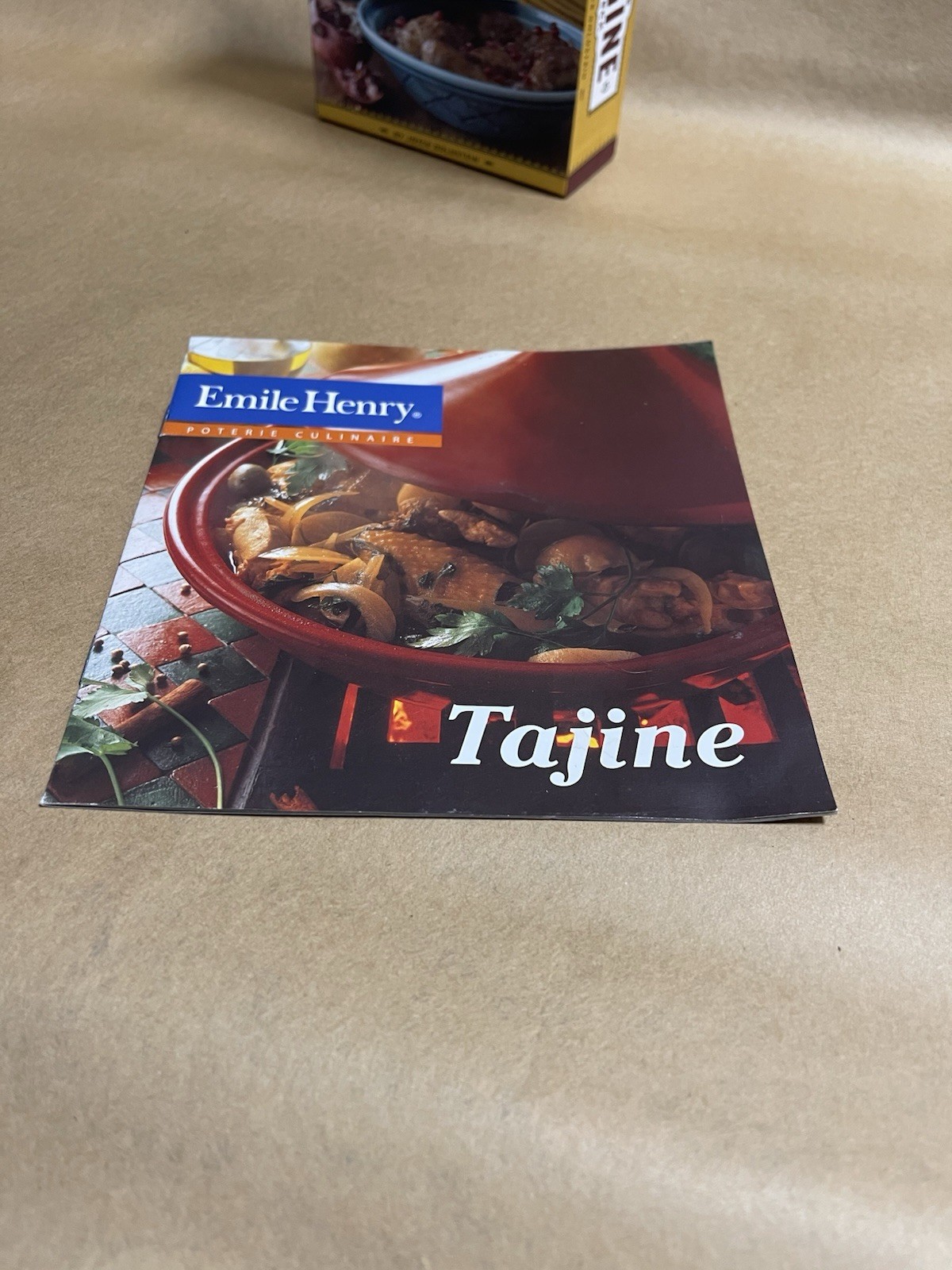 Emile Henry Large Tagine w/ Recipe Deck – 12.5″ Wide – France Moroccan Red EUC