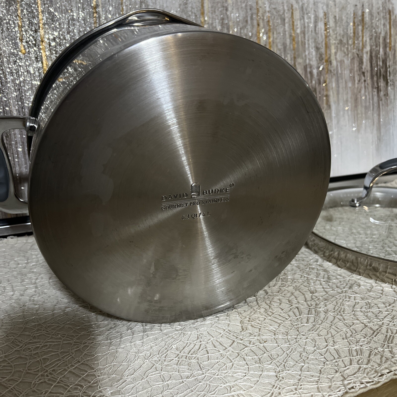 David Burke Gourmet Pro Heavy Gauge Stainless 6.3 Qt. /6L Stockpot /Lid Strainer