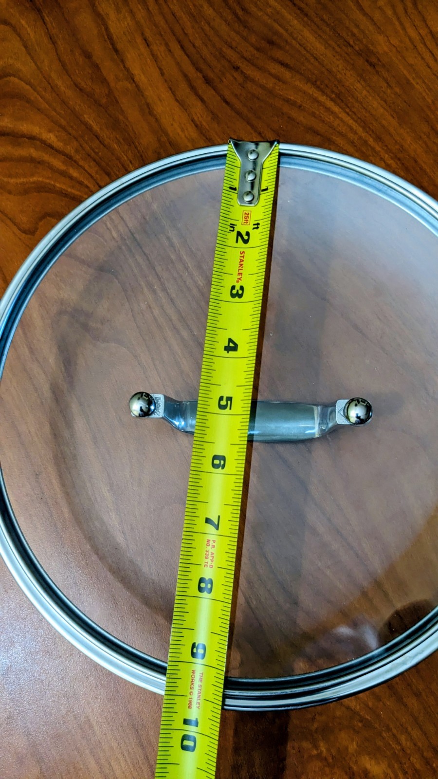 BELGIQUE Glass Pot Pan Replacement 9 1/4″ Lid Only Vented Stainless Rim