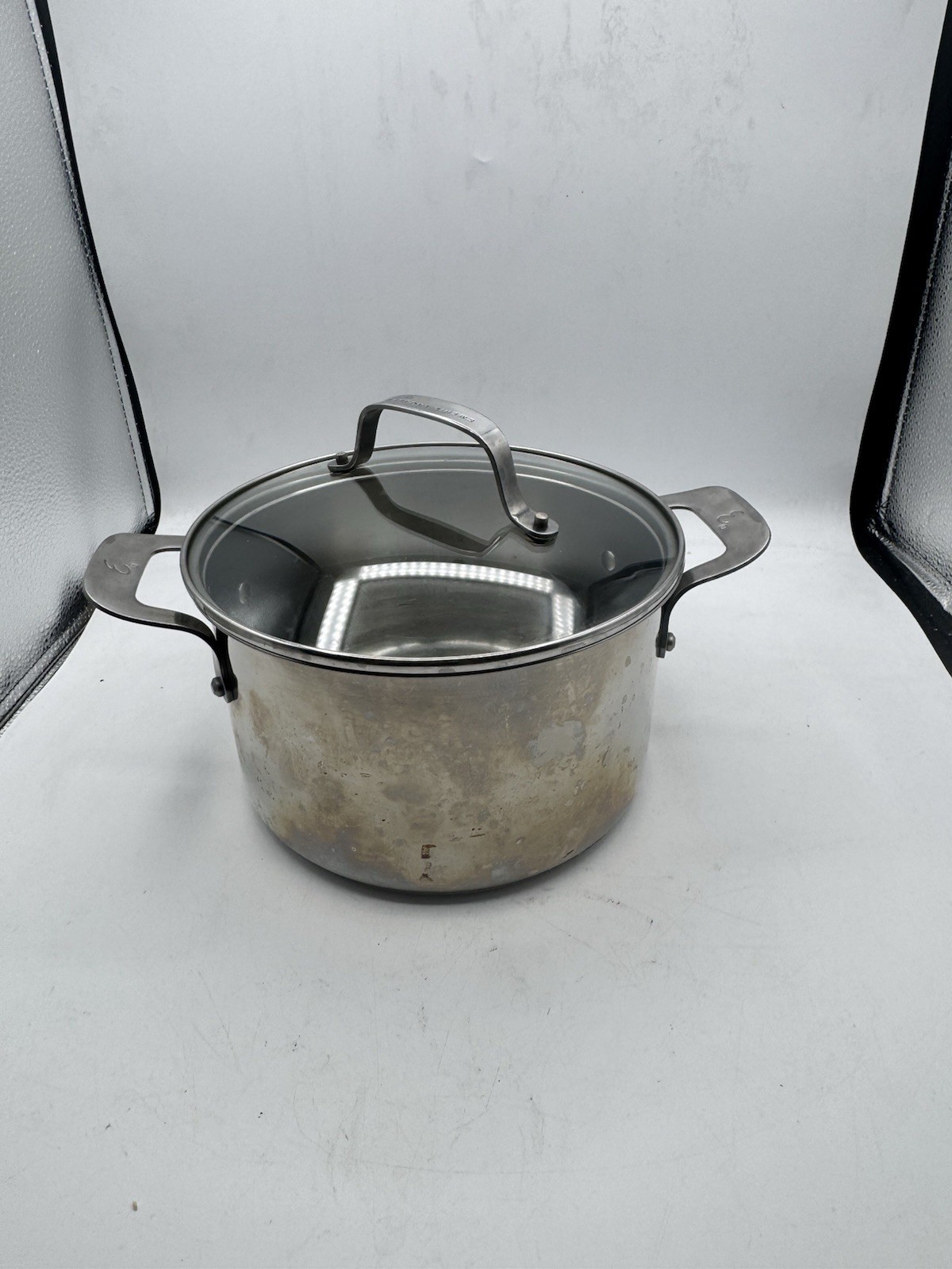 Emeril Lagasse 5 Qt 4.7 L Stock Pot Dutch Oven Stainless Steel with Clear Lid