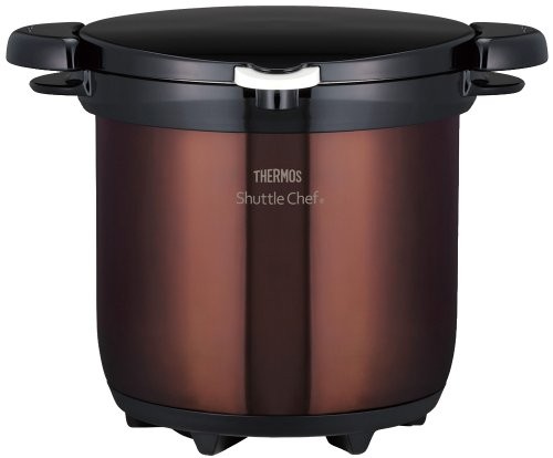 THERMOS Vacuum Insulated Cooker KBG-4500 CBW Shuttle Chef 4.5L Clear Brown