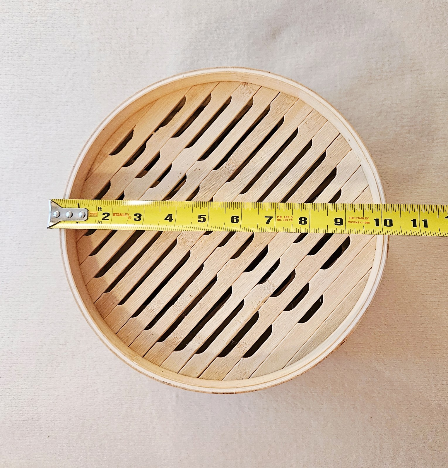 10″ Natural Bamboo 2-Tier Steamer with 4 Chopsticks & Approx 35 Paper Liners