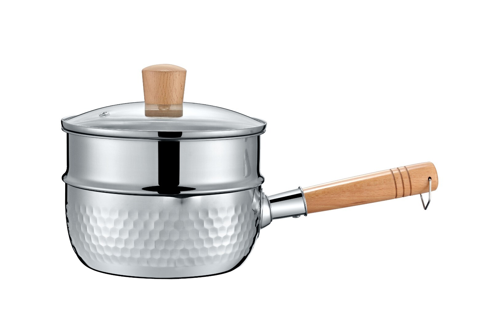 CONCORD 2 QT Stainless Steel Yukihira Pan with Steamer