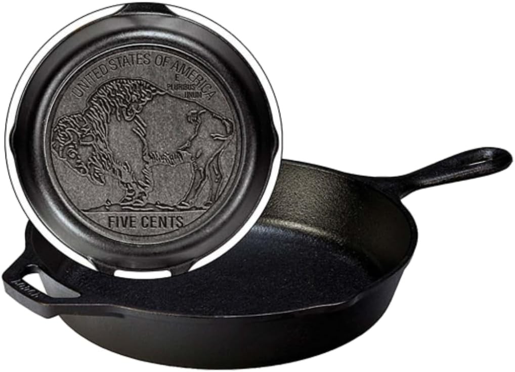 Cast Iron Buffalo Nickel Skillet 10.25 Inch