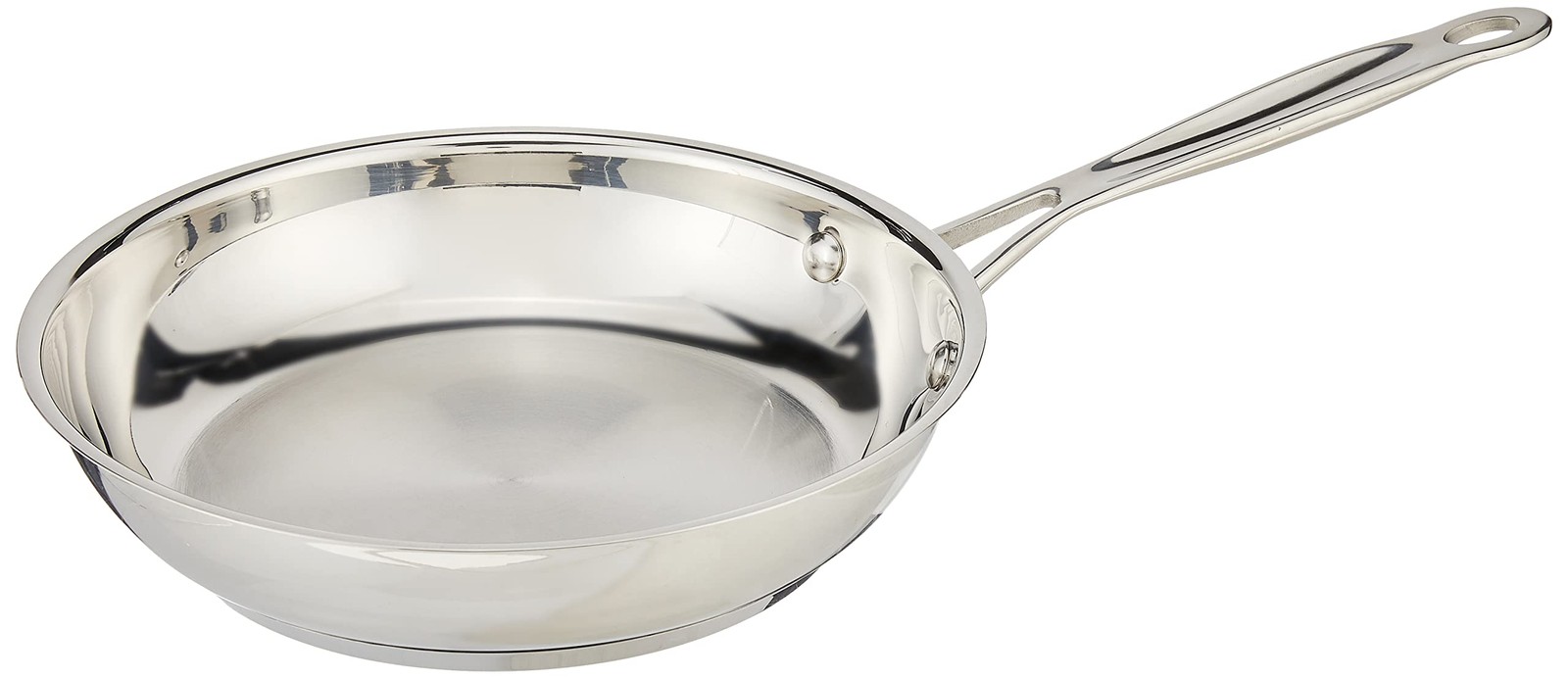 Cuisinart 8 Inch Open Skillet Stainless Steel Skillet Large Kitchen Pan
