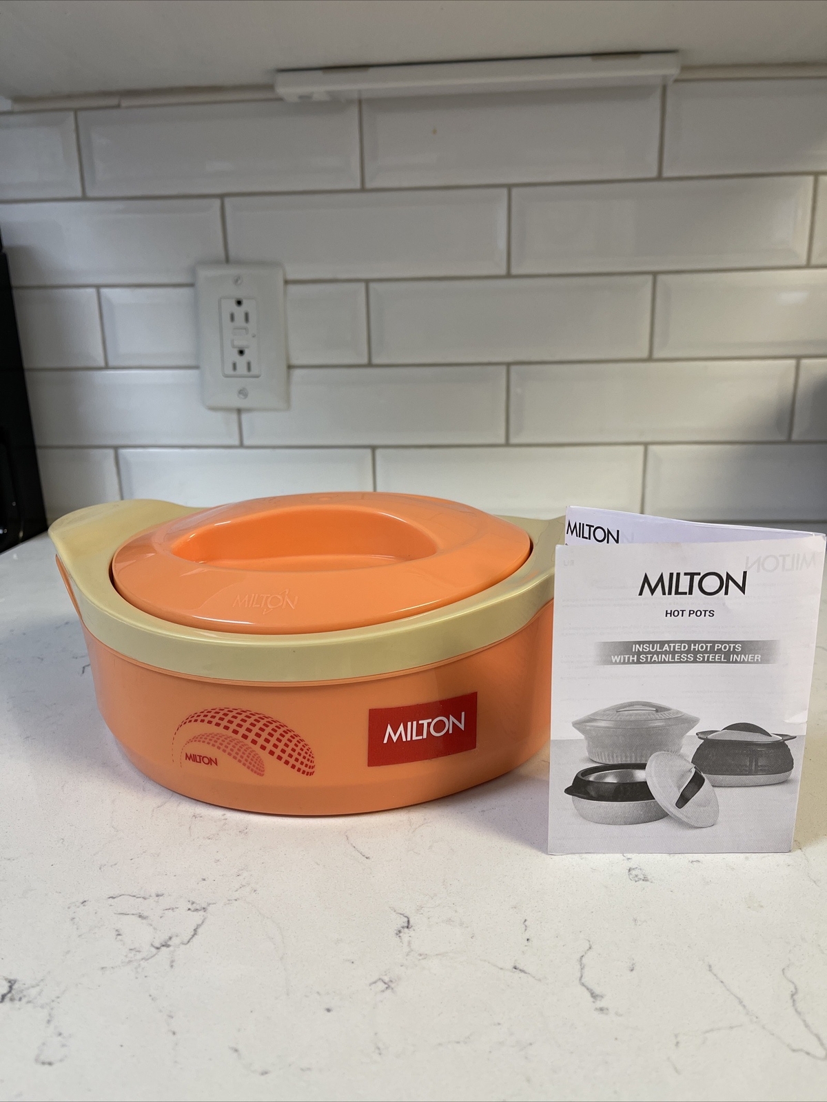 Milton New Marvel 1500 Inner Steel Casserole, 1240 ml, Orange Used, Hot Pots