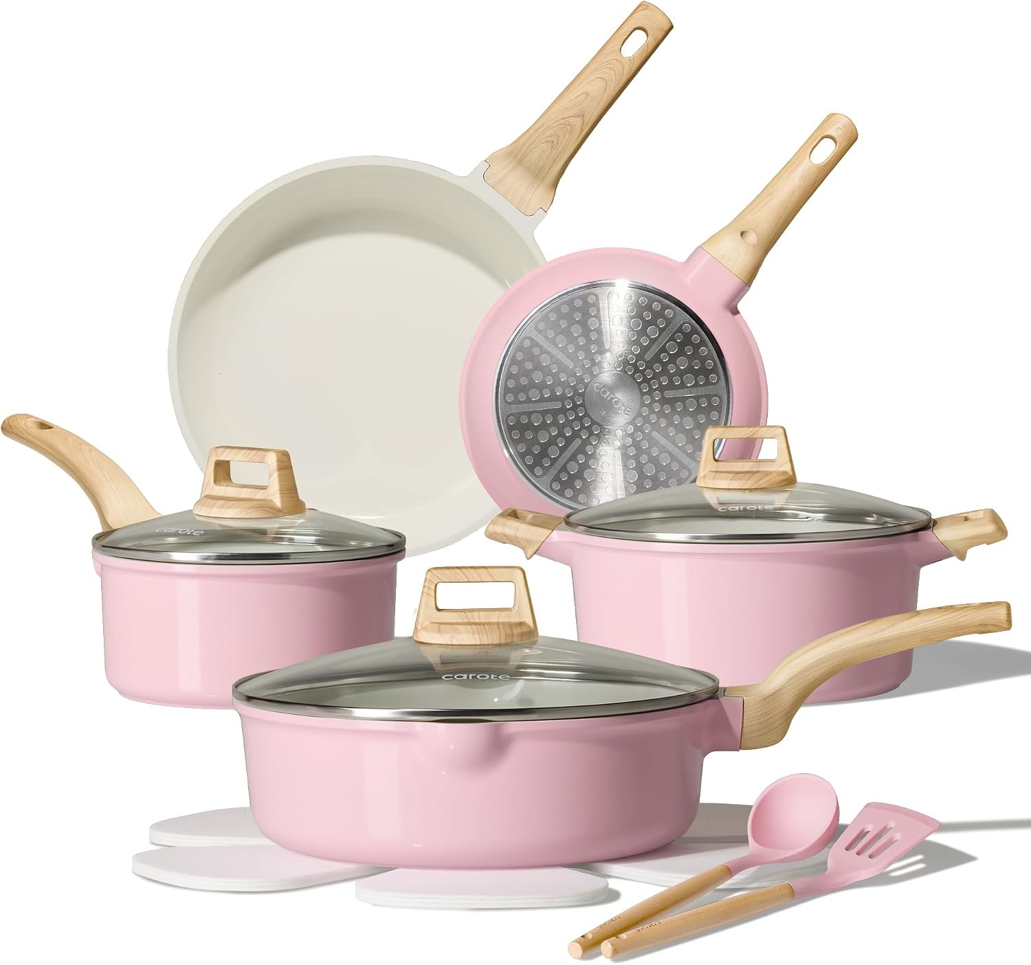 Ceramic Non Stick Pots and Pans Induction Kitchen Cooking Set