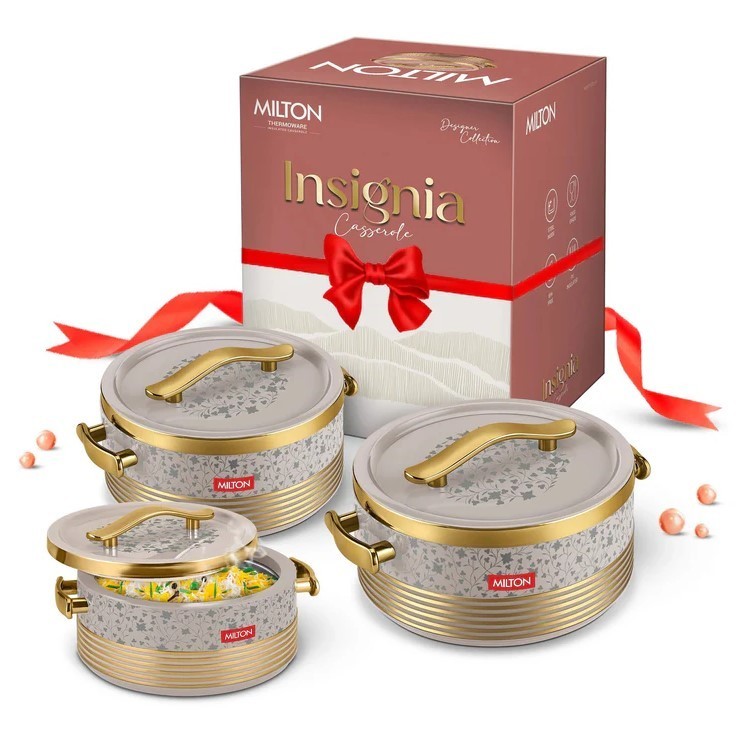MILTON Casserole Insignia Senior Set 3 Pcs Set Hotpot 1000ml, 1500ml and 2500ml