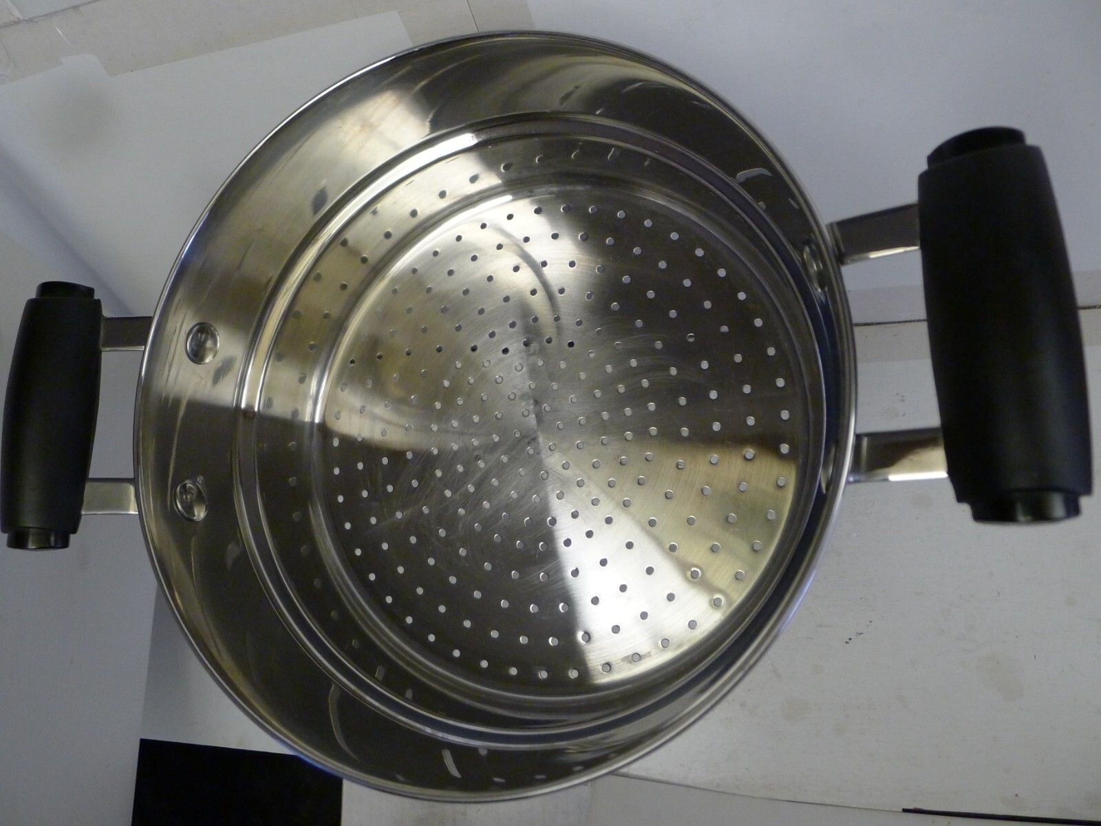Stainless Steamer Pot Insert with 2 Handles 9 1/4″ – 9 1/2″ Inside Pot Diameter