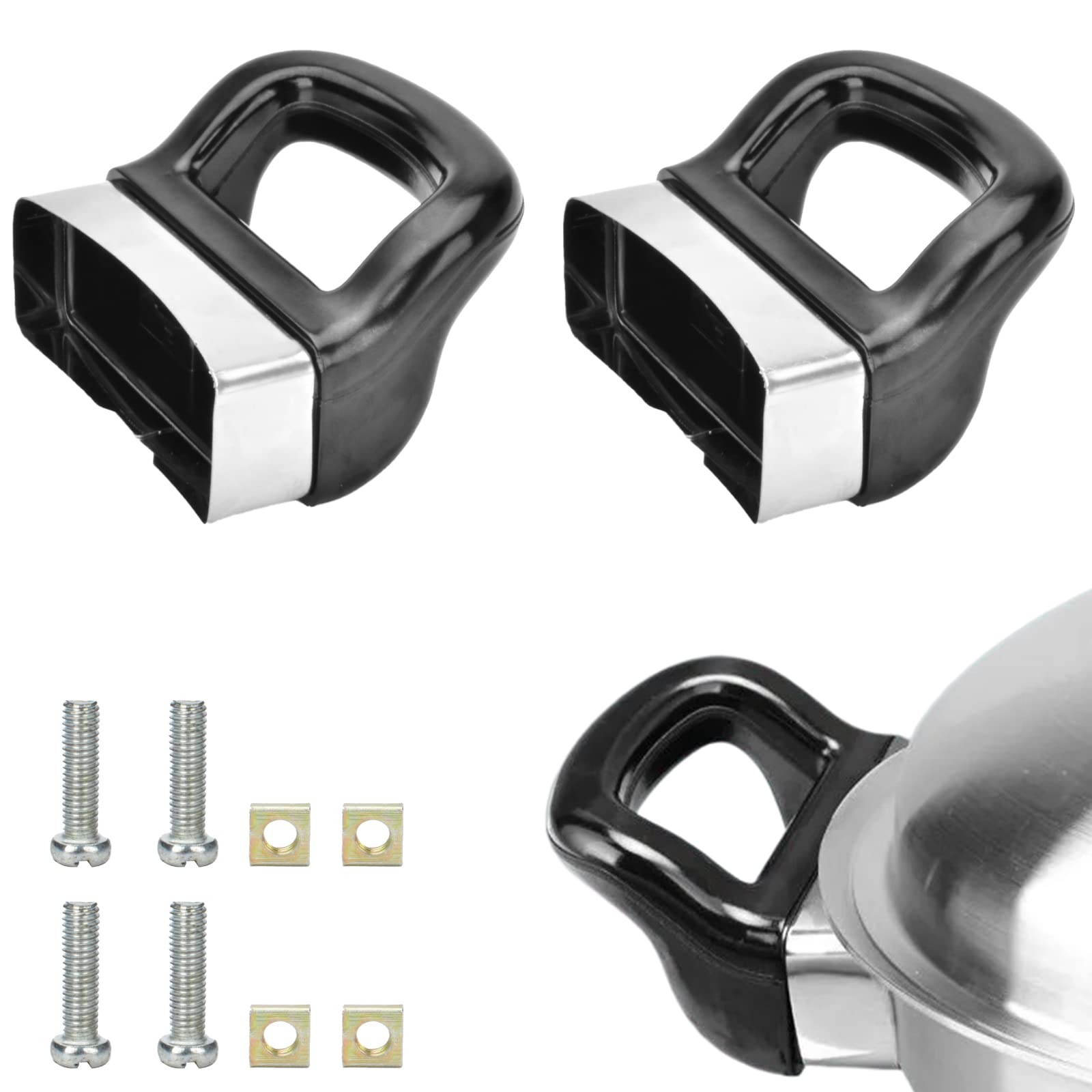 2 Pcs Pot Short Side Handles Replacement Pot Metal Handle Universal Pan Side
