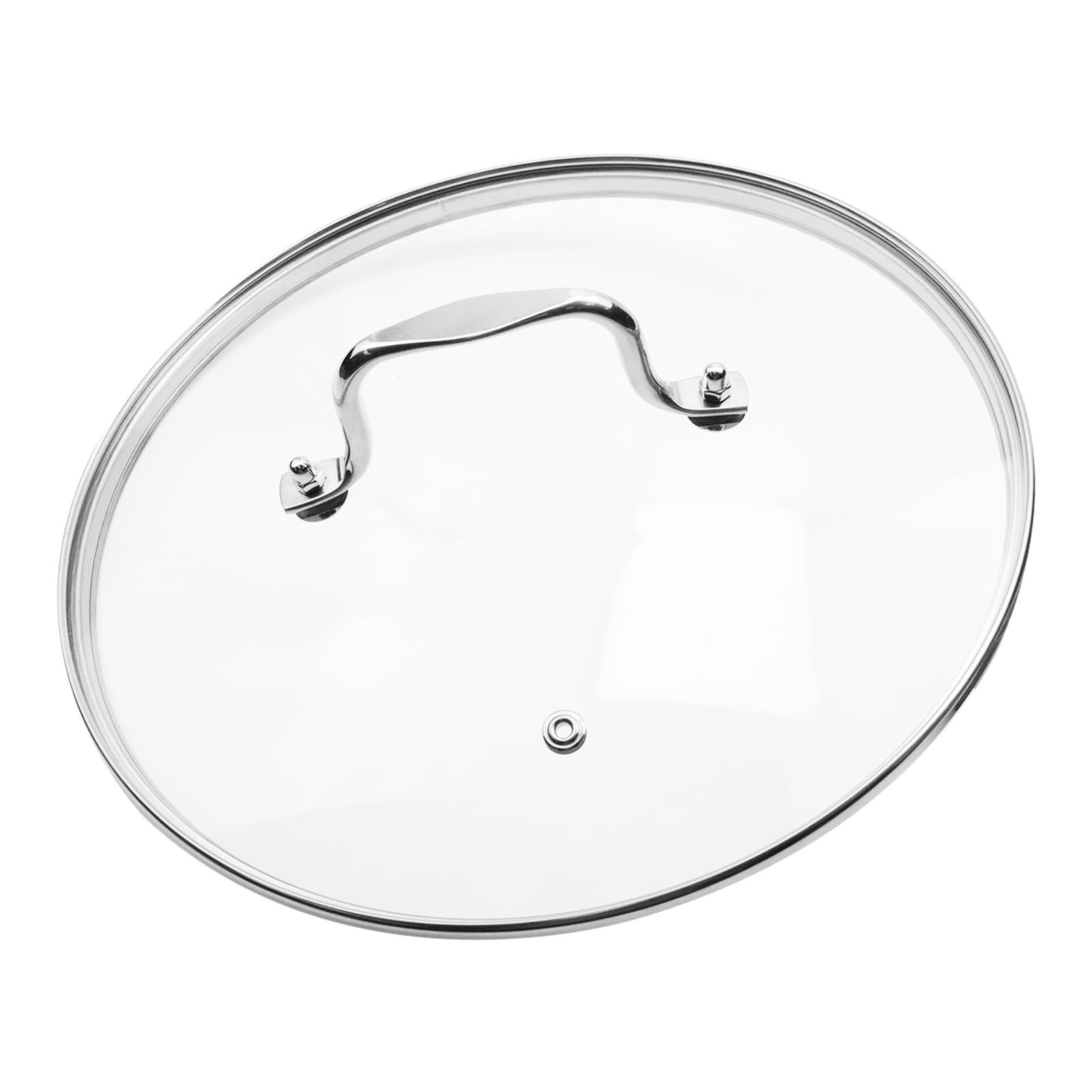 10.5 in Universal Tempered Glass Pot Lid Glass Covers Stainless Steel Handle for