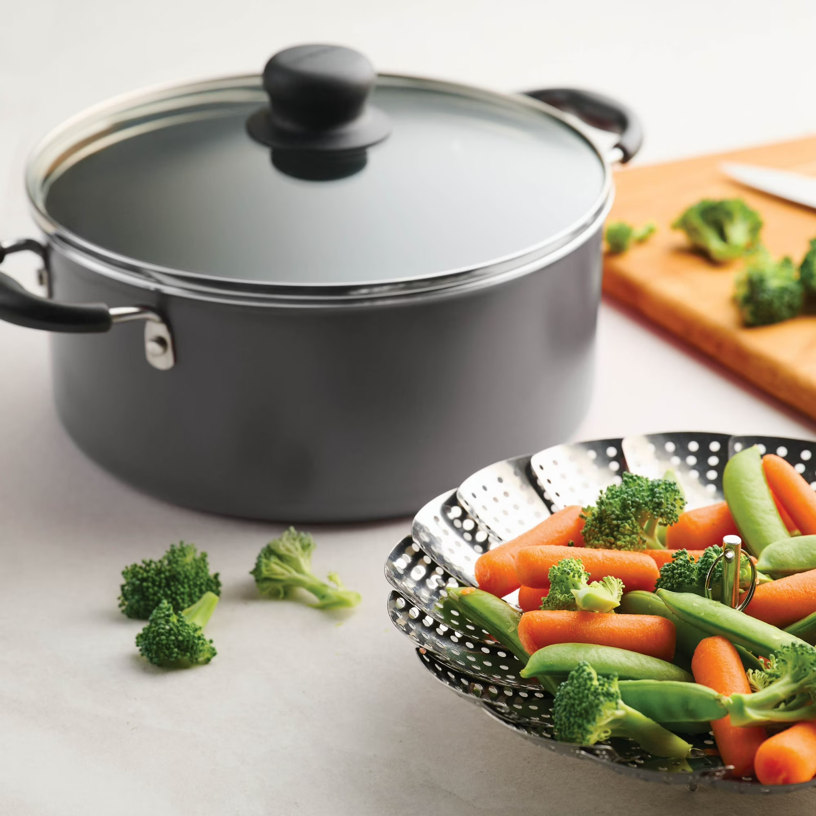 Tramontina Primaware 18 Piece Non-stick Cookware Set, Steel Gray,Free ship