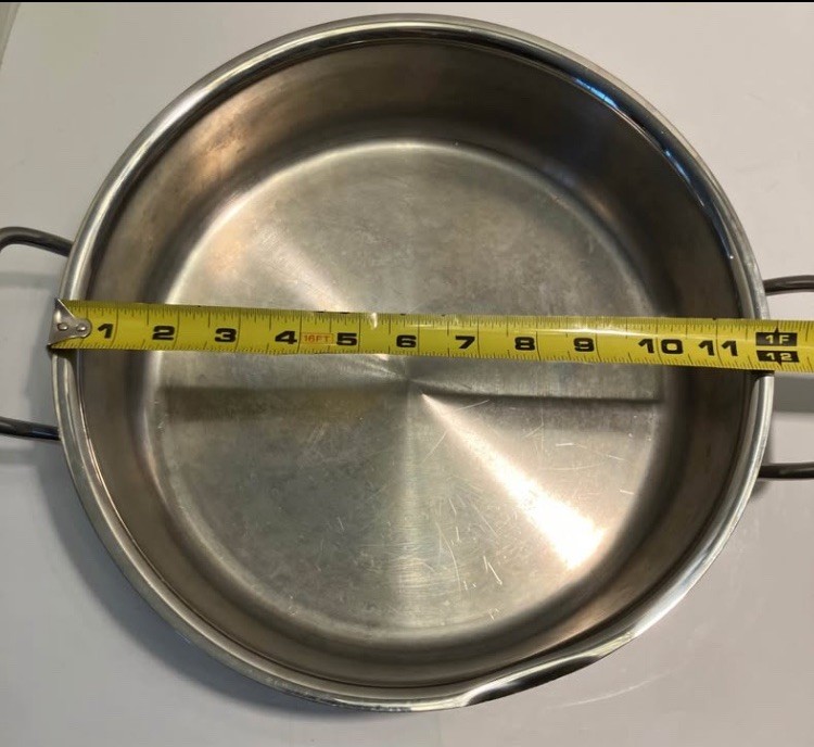 Teknika by Silga 5 Qt Stainless Steel 2 Handle Braising Pan Casserole ITALY READ