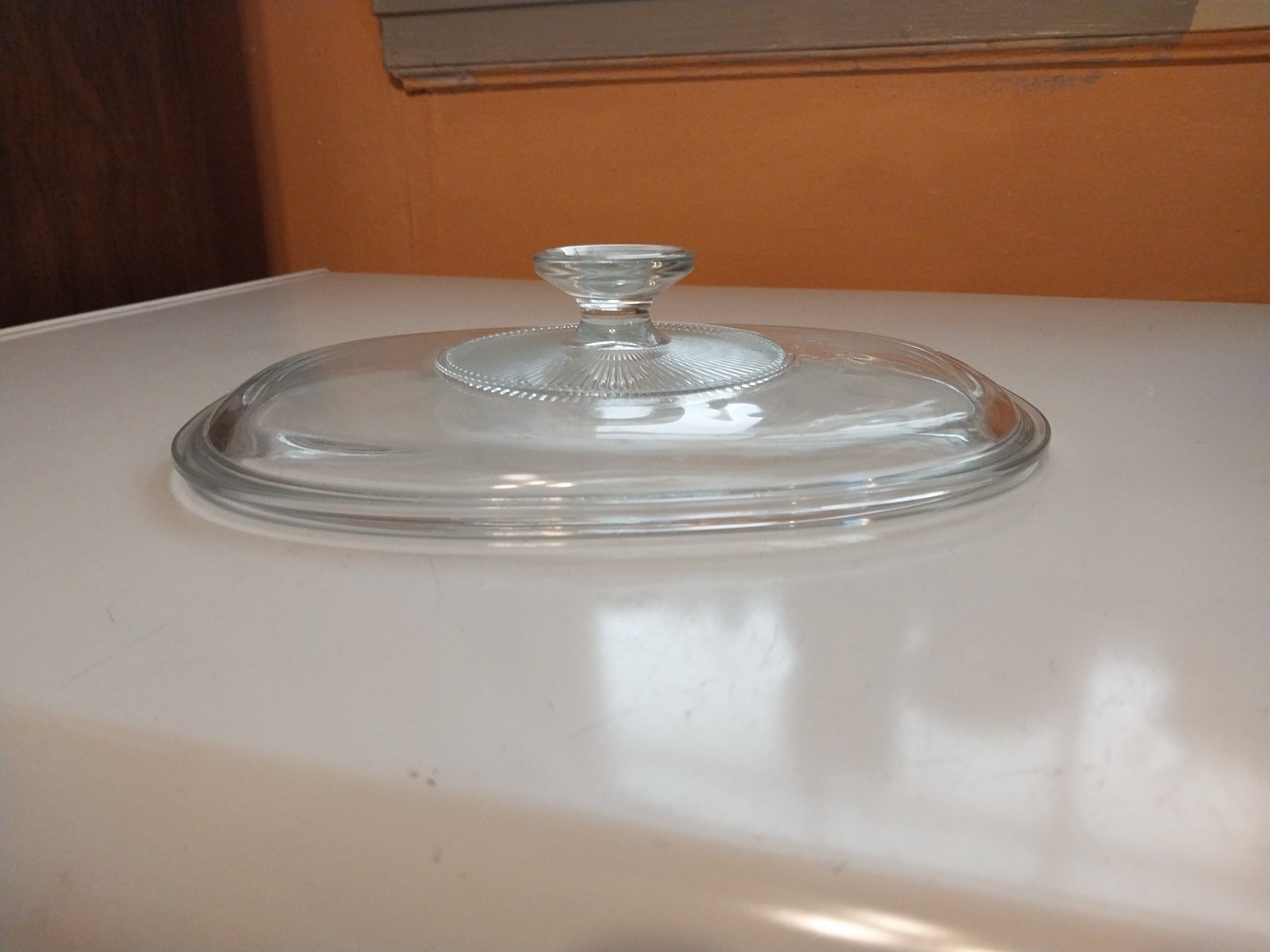 Vtg Clear Glass Replacement PYREX Oval Lid F12 C Casserole Dish