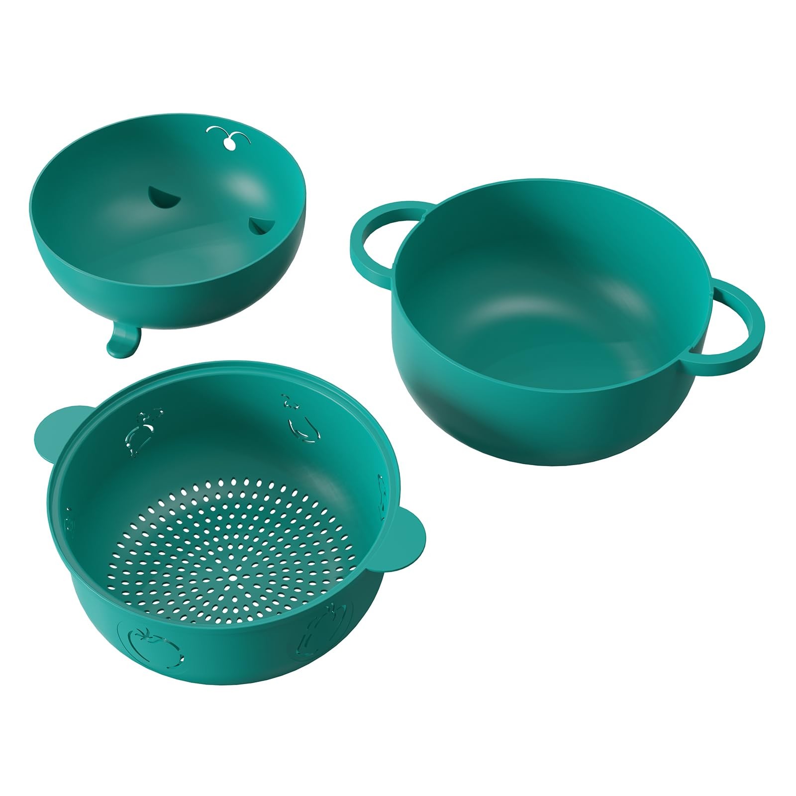 Green 68 Oz Microwave Ramen Bowl Noodle Cooker Steamer With Strainer Kitchen