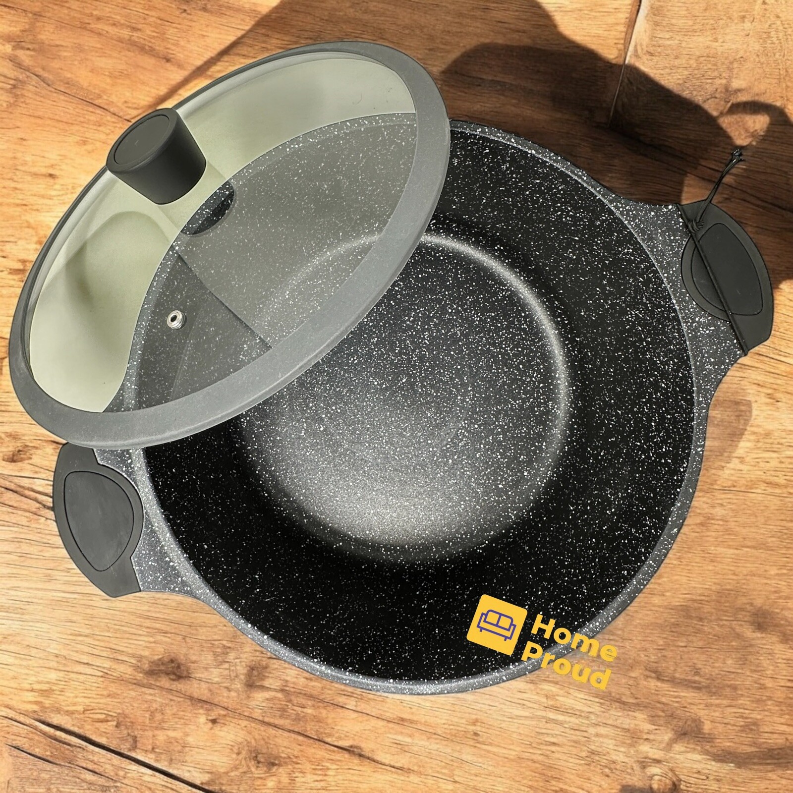 D&W Pot/Casserole 12.5″ Inch,10 Qt With Lid Big Party Size Nonstick Cookware