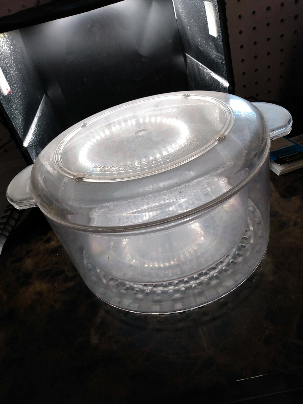 Vintage Rice Steaming Bowl With Lid and steam bowl. AD