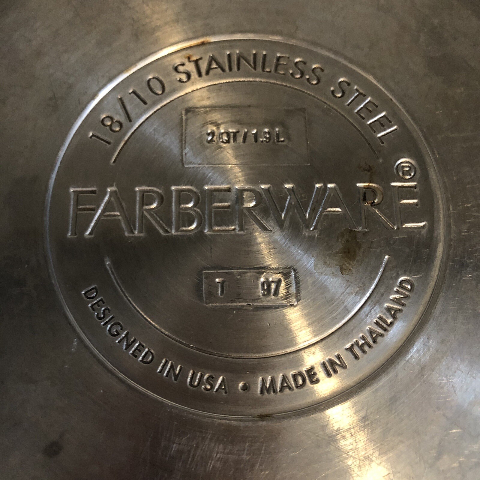 FARBERWARE 18/10 Stainless Steel Impact Bonded Even Heat 2 Qt. 1.9L Pot With Lid