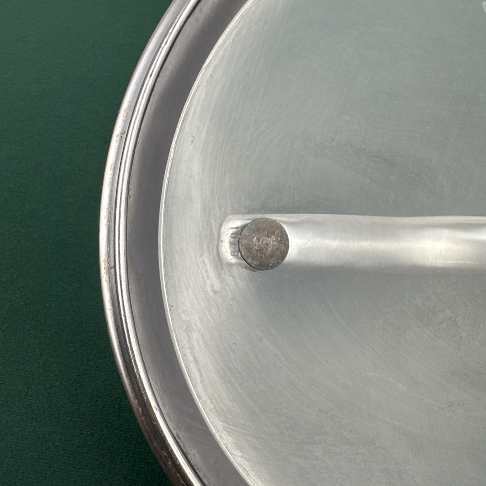Calphalon Glass Lid pan 6 3/4″ Inside Replacement stainless Good Condition