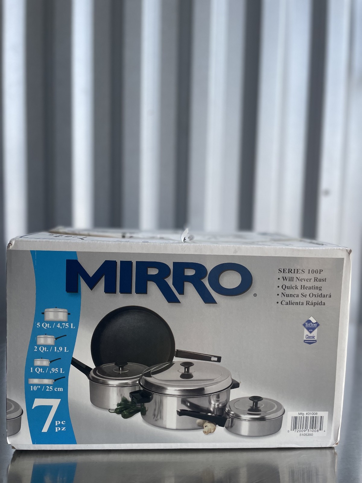 Mirro Series 100P #31008 7Pc Pan and Lid Cookware Set Open Box