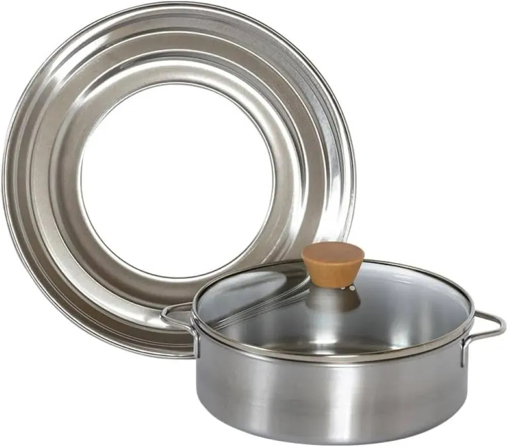 NEW Made in Japan Washable Steamer Shallow w/Divider Lid 21cm OJ-195004S