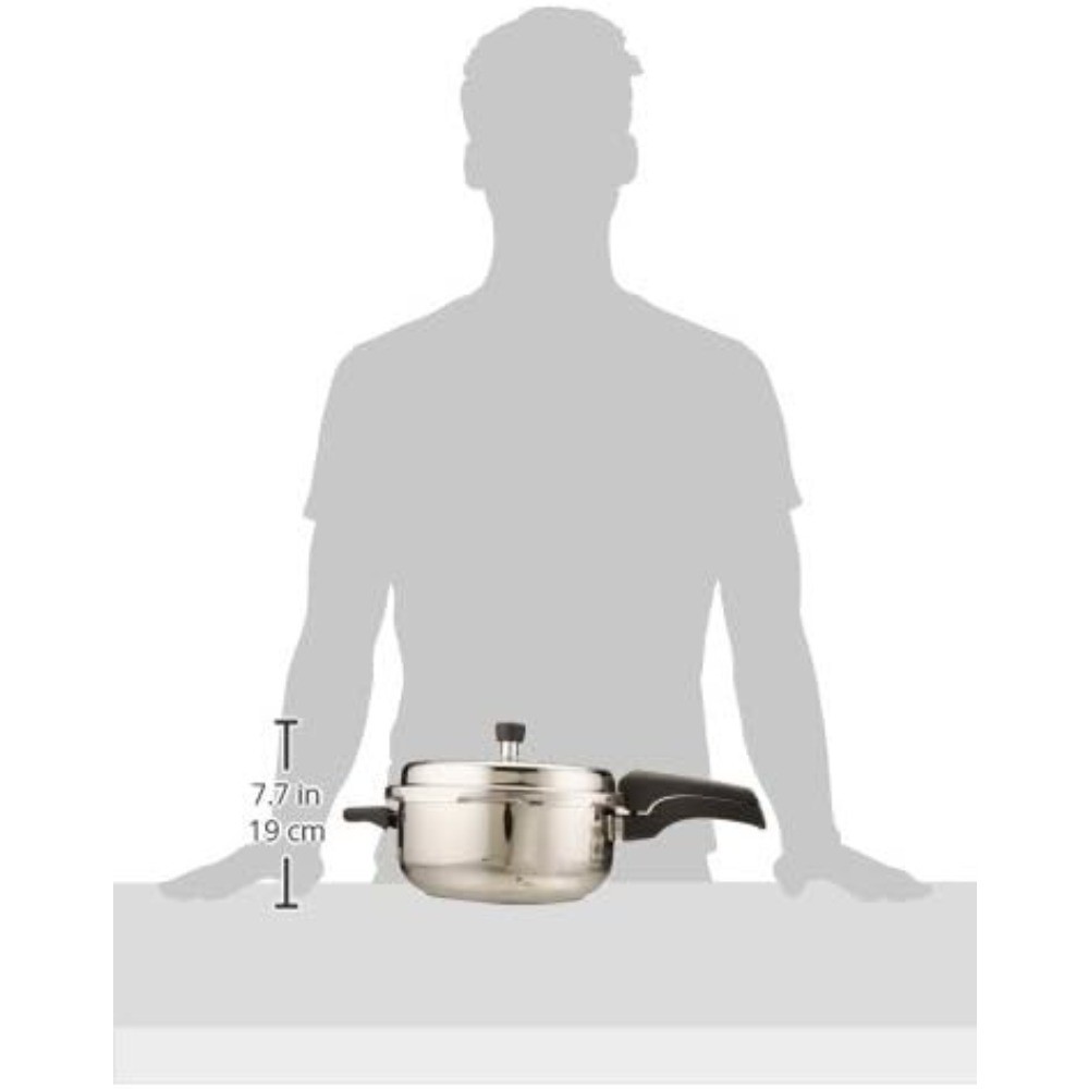 Prestige 5L Alpha Deluxe Induction Base Stainless Steel Deep Pressure Pan