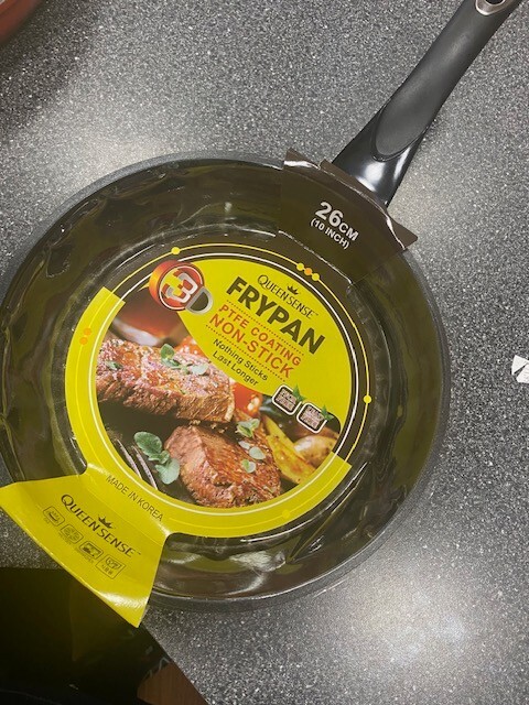 5 Frypans QUEENSENSE- PTFE Coating Non Stick Made in Korea 9, 10, 11, 12, 13 in