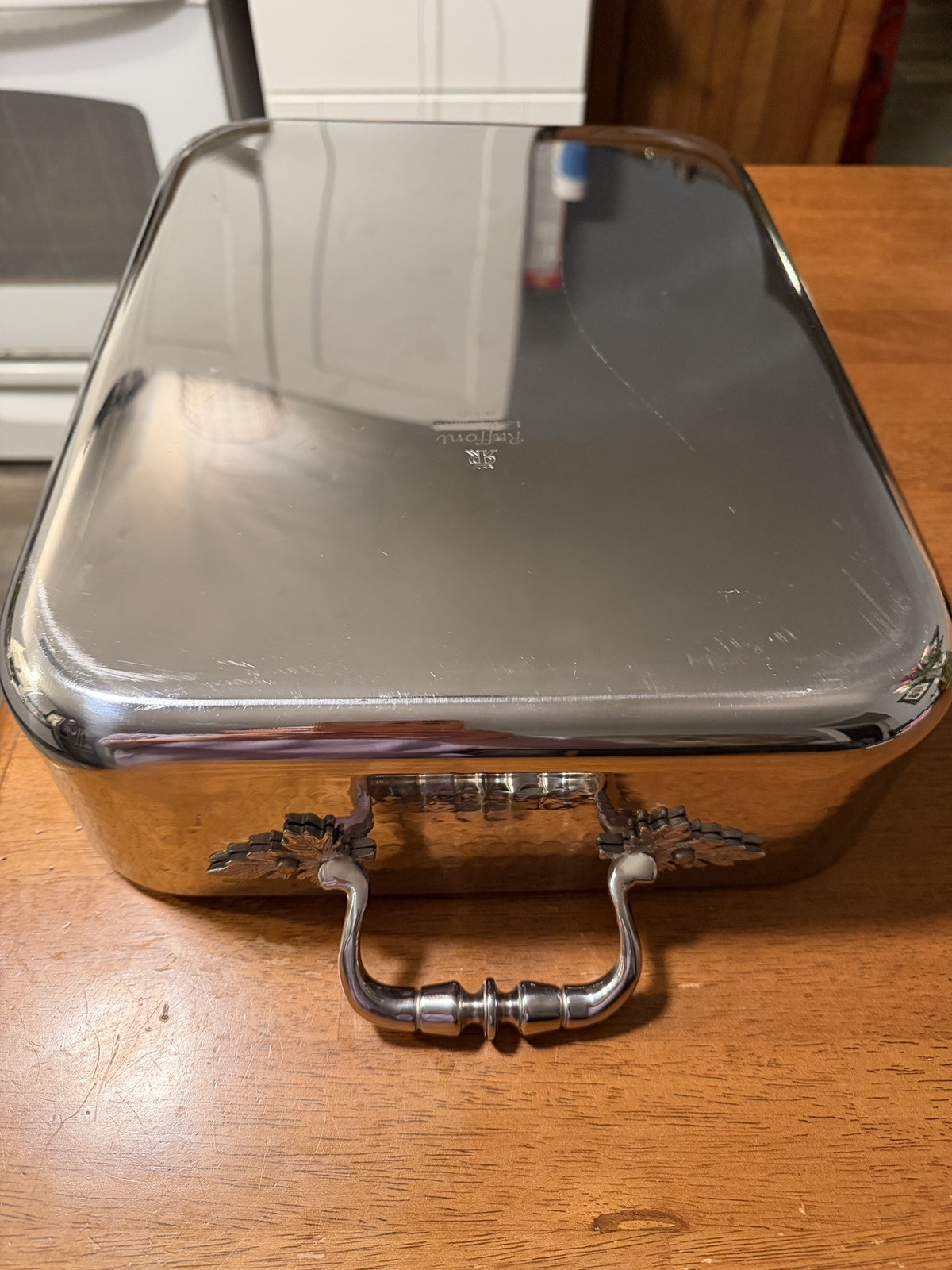 NEW RUFFONI Opus Prima Hammered Roasting Pan 38CM Stainless Steel OPR3809X