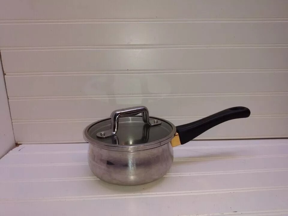 Megaware Stainless 1 Qt Saucepan Butter Warmer Milk Cheese Gravy Pot & Lid