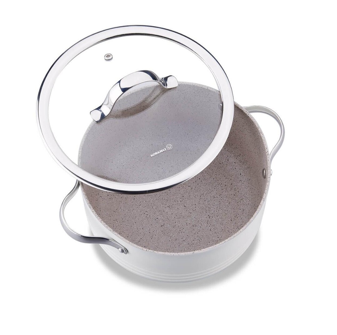 Korkmaz Linea 7 Piece Vanilla Cookware Set A2619-2